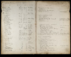 Oxford House Arrivals and Departures Book page
